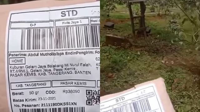 Penghantar Barang Terkejut Alamat Penerima Di Tanah Kubur