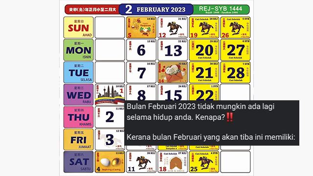 Mesej Tular Februari 2023 Jadi Sekali Dalam 823 Tahun Hanya Mitos