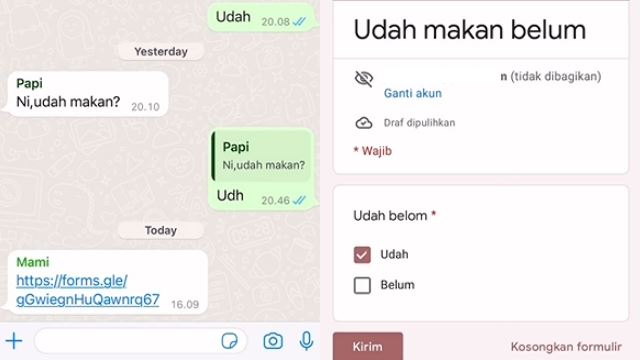 Ibu Zaman Moden, Tanya Anak Dah Makan Ke Belum Guna Google Form