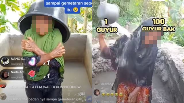Demi Mengemis Wang Nenek Sanggup Mandi Lumpur, Namun Tiktok Padam Video!
