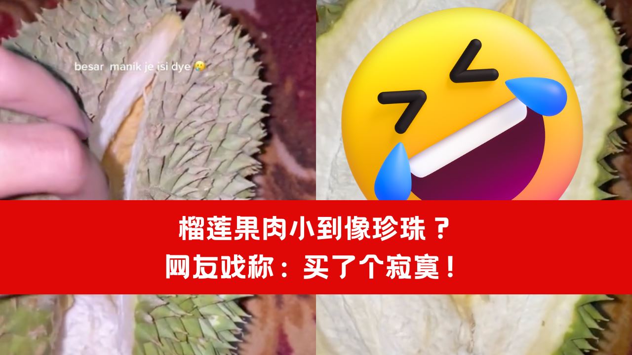 【趣闻】榴莲果肉小到像珍珠?网戏称:买了个寂寞!