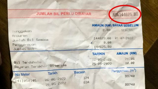 “Can I File For Bankruptcy?” Man In Pahang Receives RM144K Water Bill!