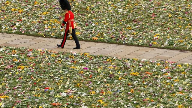 Flowers That Was Left For Queen Elizabeth To Be Composted And Re-Used In Public Parks