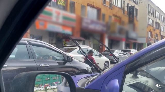 Disabled Man Forced To Navigate On Busy Road As Motorcycles Parked On Wheelchair-Friendly Sidewalk