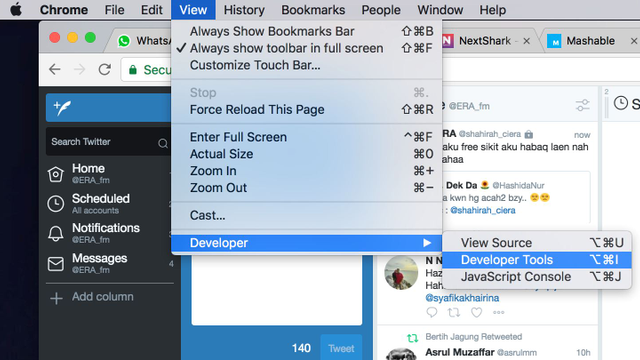 ini code untuk aktifkan twitter anda jadi 280 aksara