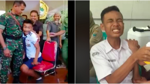 Lawak Habis Bila Pelajar Senior Takut Kena Cucuk Vaccine 