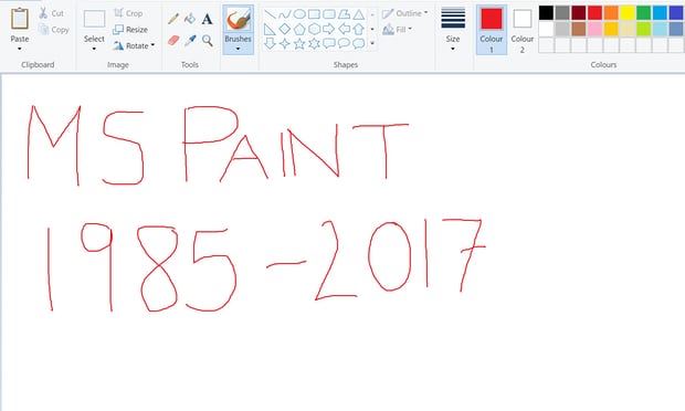 selepas 32 tahun, bye microsoft paint