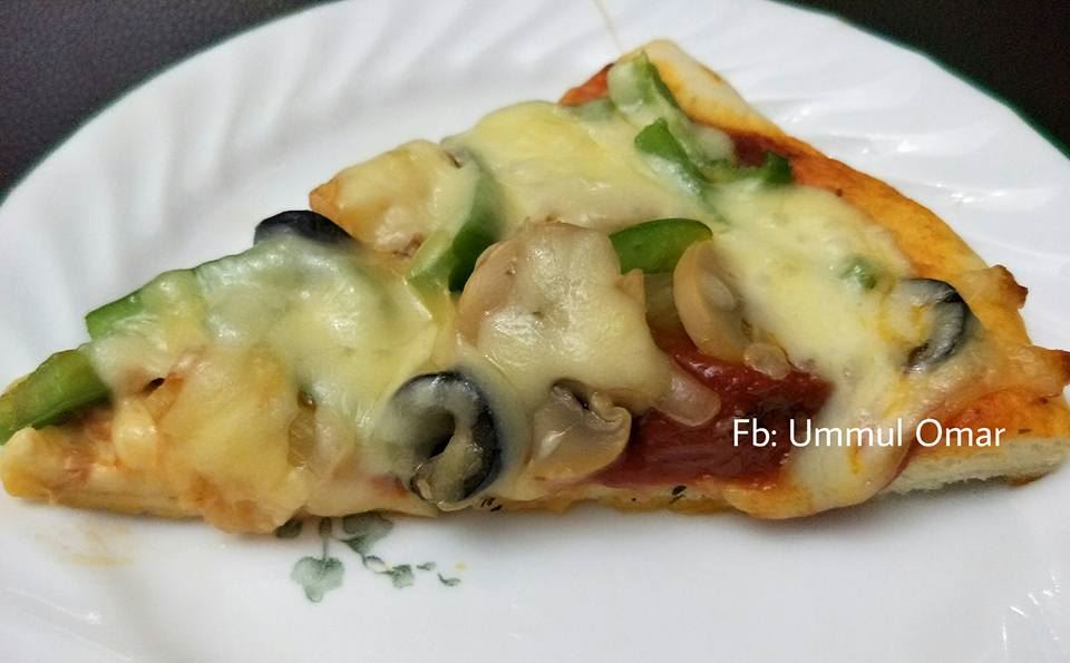 buat pizza sendiri saiz large, 25 minit je dah siap!