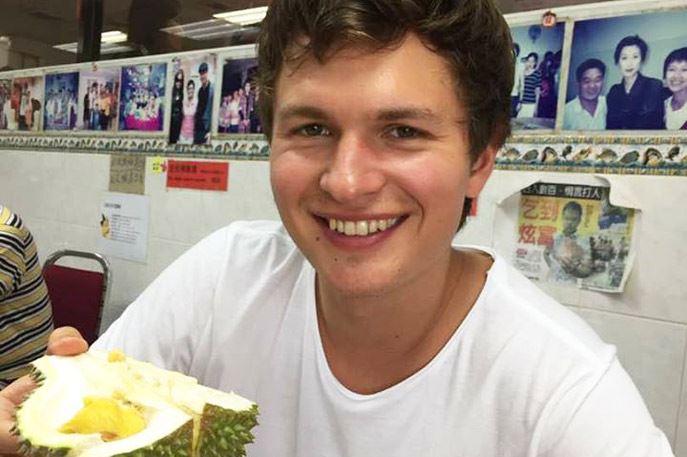 suka durian, peminat teruja ansel elgort ada di malaysia