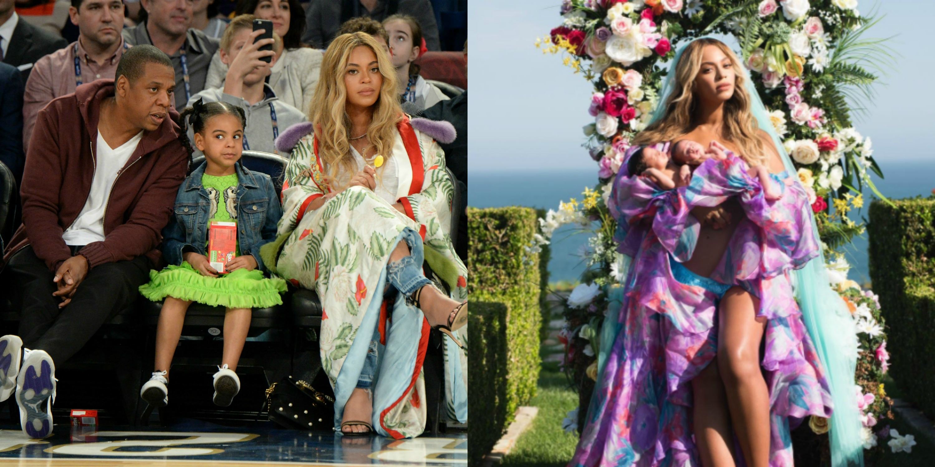 beyonce dedahkan wajah anak kembar dan nama mereka 