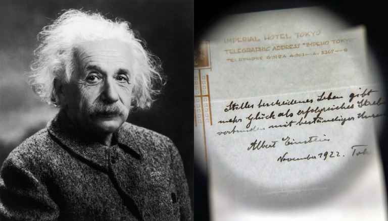 nota istimewa albert einstein kepada pekerja hotel ni bernilai rm 8 juta