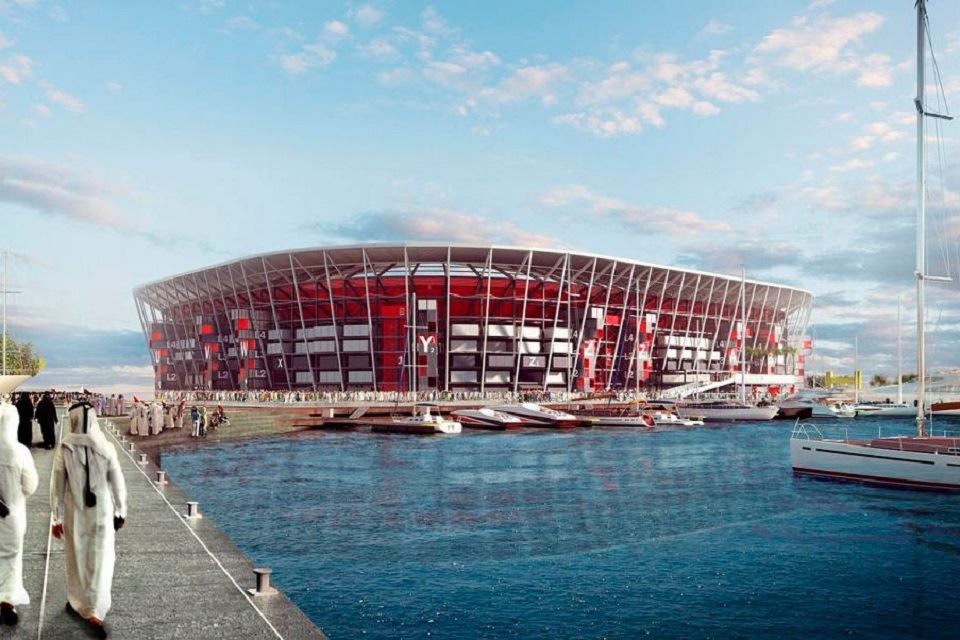stadium fifa qatar 2022 diperbuat daripada kontena
