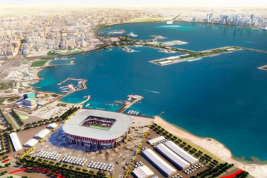 stadium fifa qatar 2022 diperbuat daripada kontena