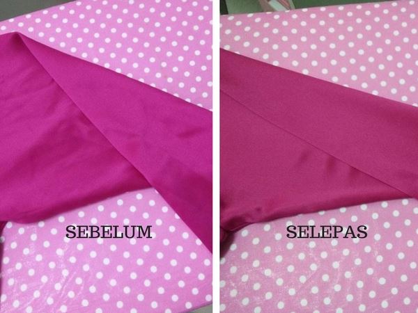 kalau guna bahan ni, gosok baju sebelah je dan cepat 