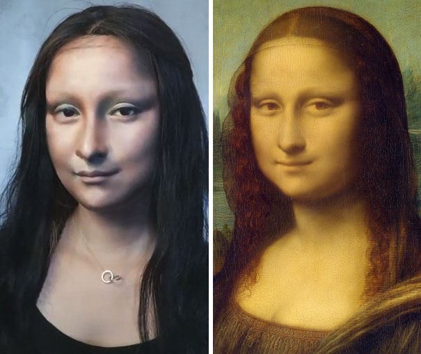 wanita ini dicabar untuk mengubah mukanya jadi mona lisa. tengok apa yang jadi