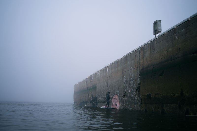 mencabar lukis mural di dinding masa air surut, berhenti masa air pasang
