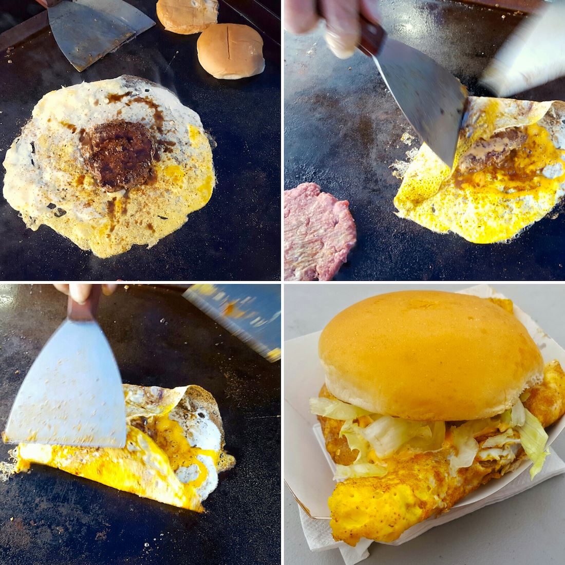 di london, burger daging balut telur ini di jual pada rm51 