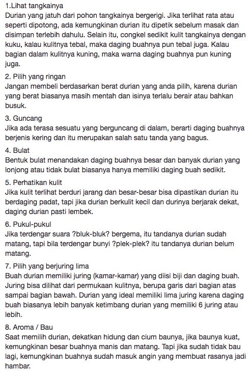 gadis ni kongsi 8 cara pilih buah durian supaya tak rugi beli mahal tapi tak sedap
