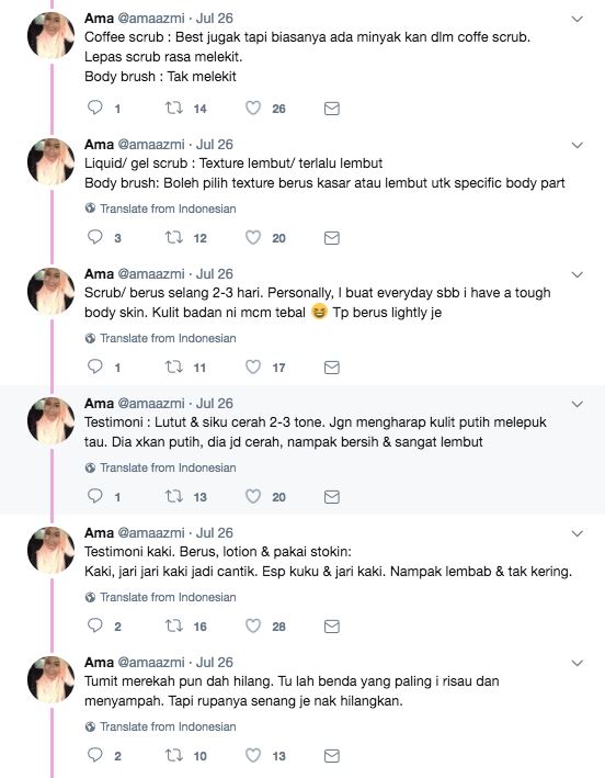 gadis ni share apa patut dibuat nak cerahkan bahagian badan yang gelap