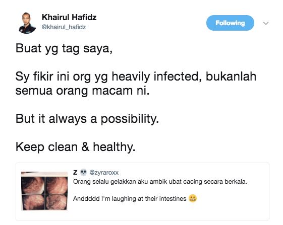 masalah kecacingan dalam perut ? doktor ni jelaskan perlu tak ambil ubat