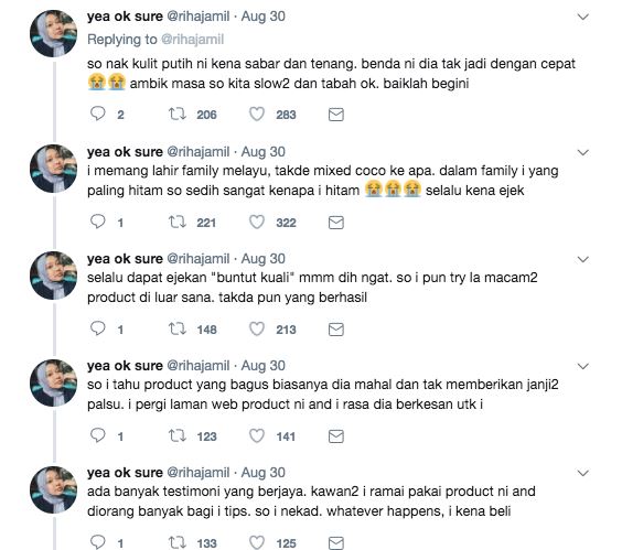 tips nak kulit putih gadis ni memang win !