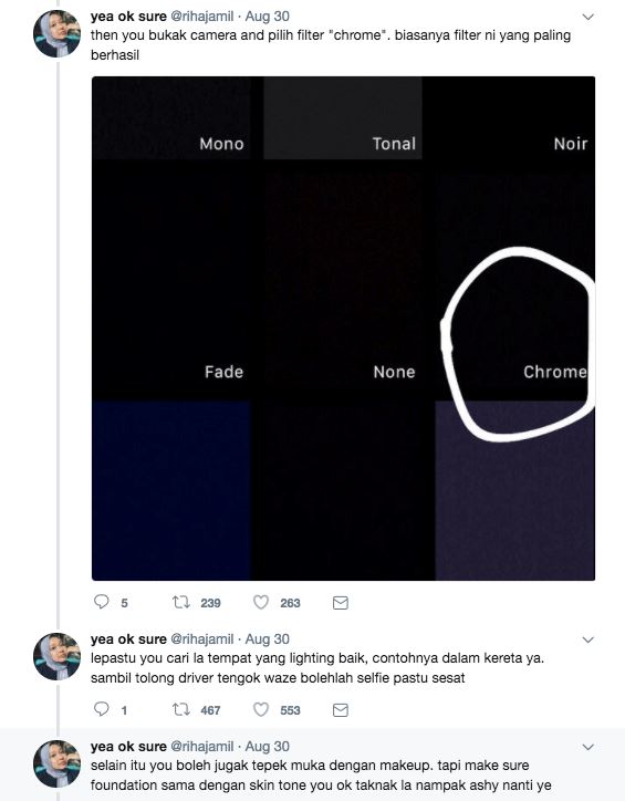 tips nak kulit putih gadis ni memang win !