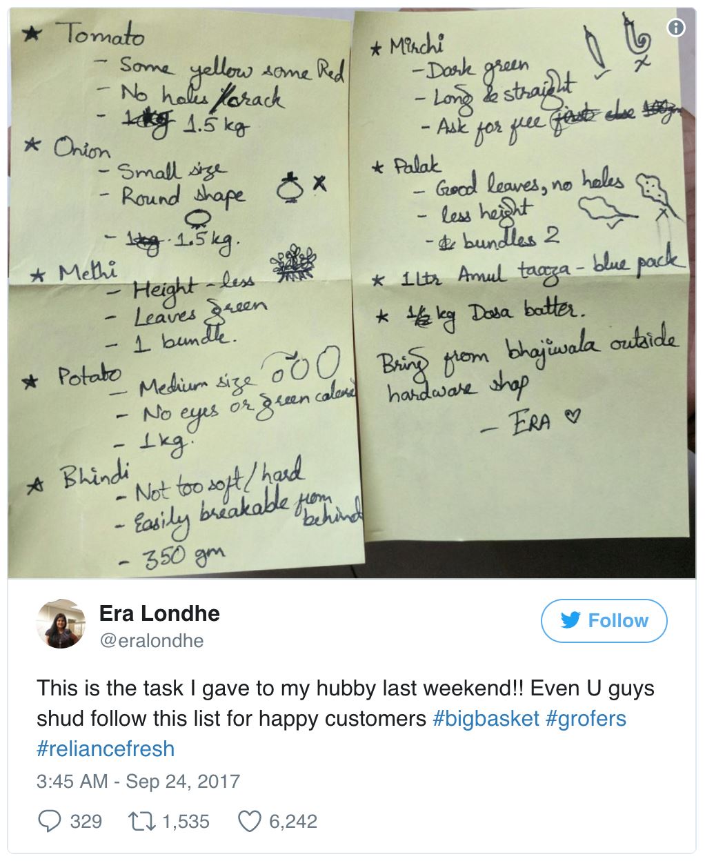 isteri buat senarai beli barang yang mudah suami nak faham