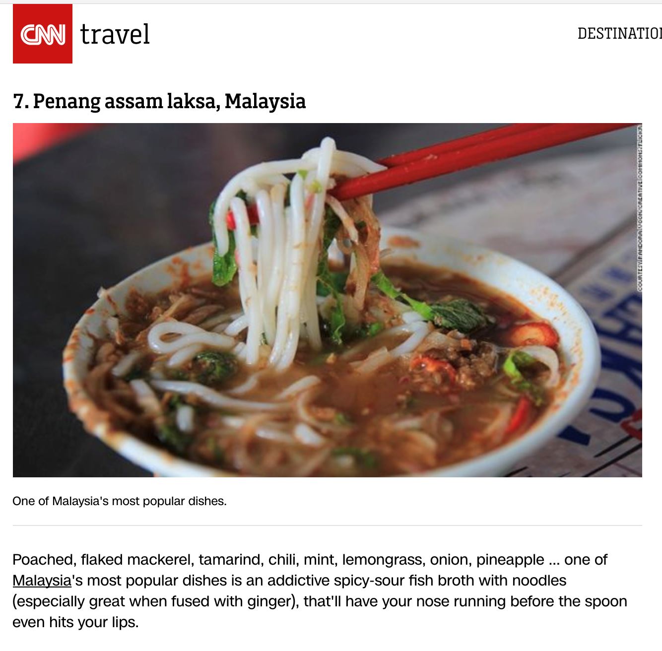 asam laksa pulau pinang tersenarai 50 hidangan terbaik di dunia – kajian