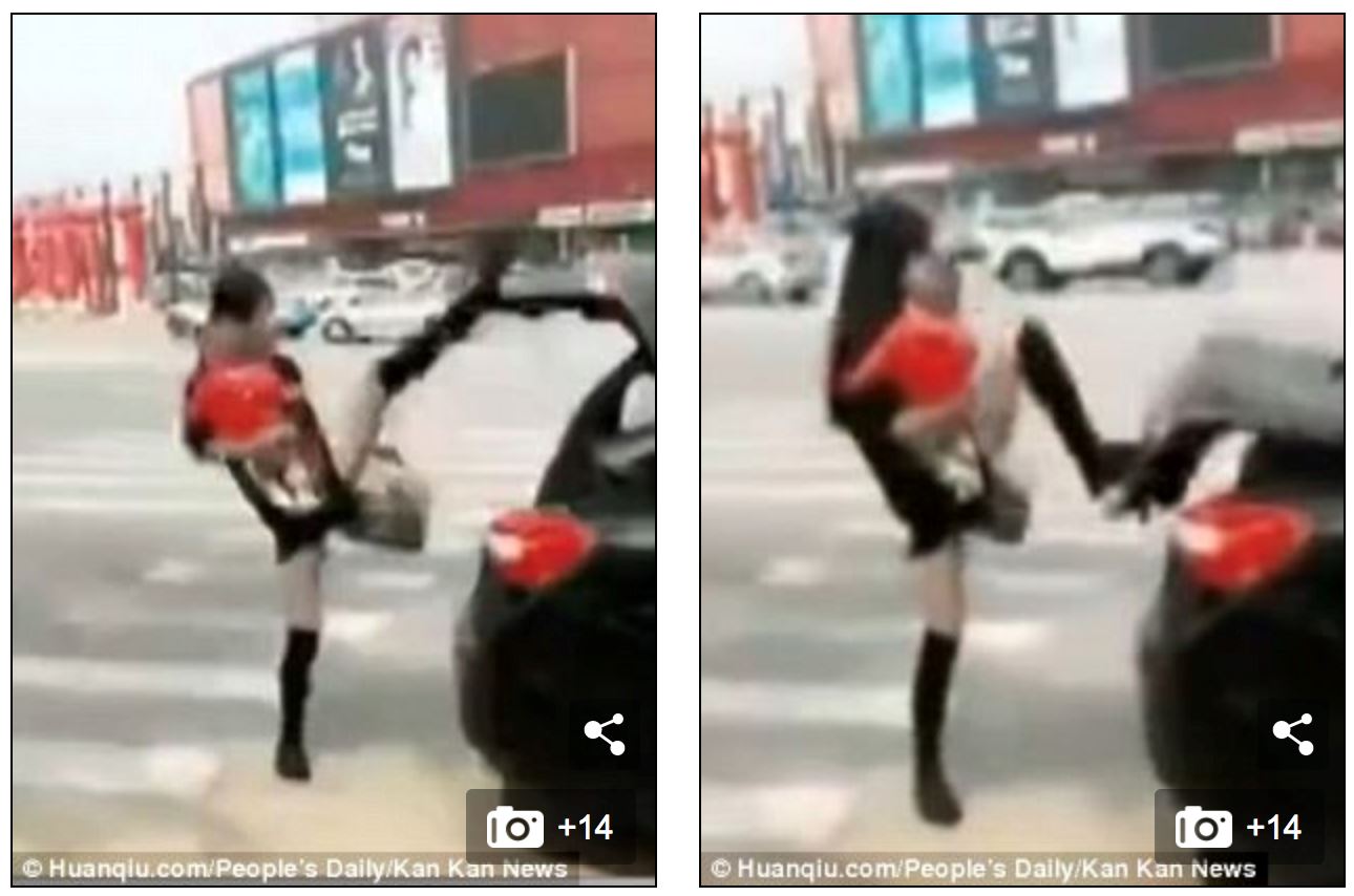 tutup bonet guna sebelah kaki jadi trend gadis-gadis di china