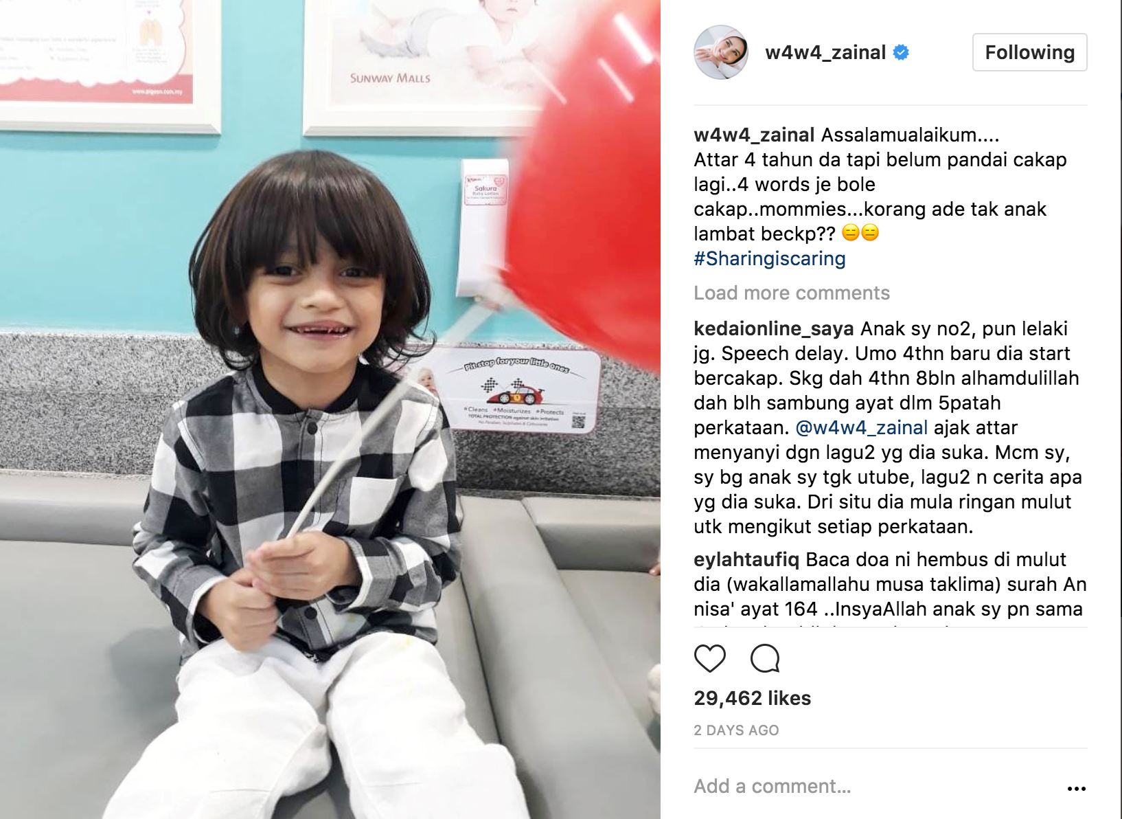 wawa zainal risau anak sulung 4 tahun masih belum boleh bercakap