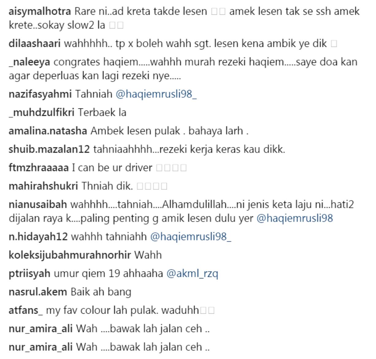 lepas beli mitsubishi lancer cash, haqiem rusli cadang buka bisnes burger