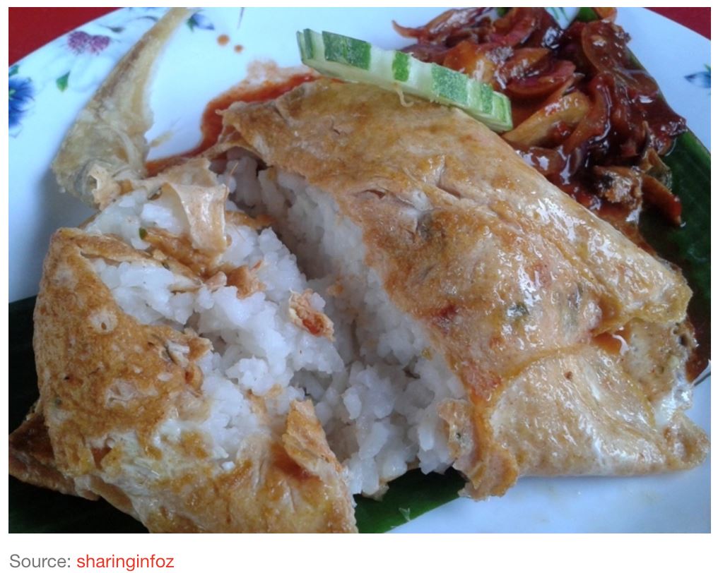 hanya di kajang boleh jumpa nasi lemak bungkus dalam telur 