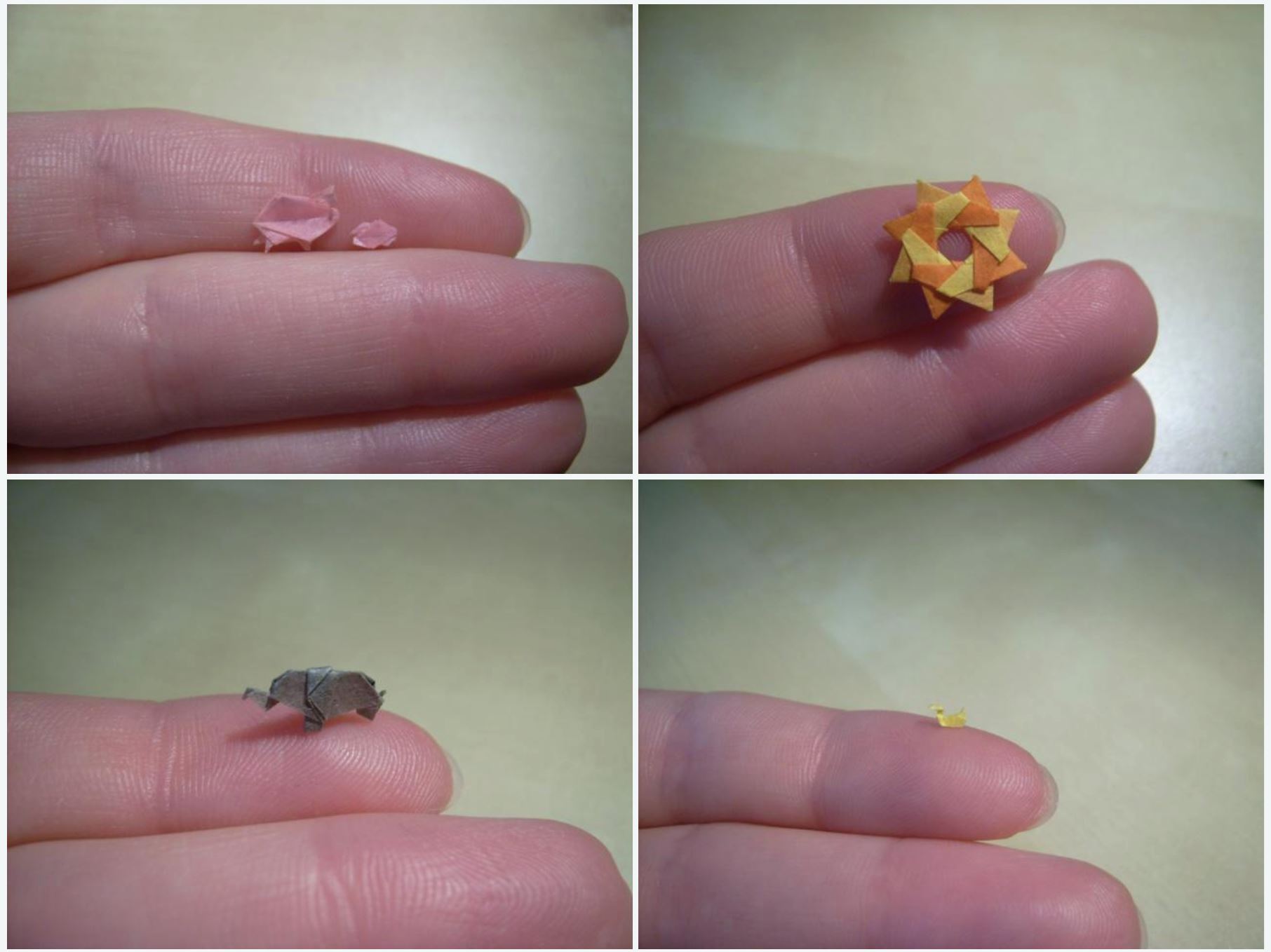 guna pencungkil gigi lipat kertas, origami ni paling kecil di dunia!