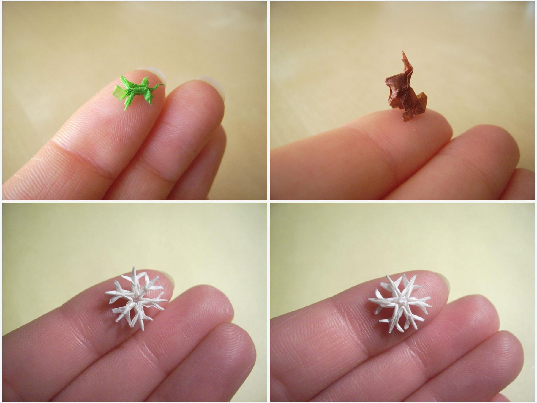 guna pencungkil gigi lipat kertas, origami ni paling kecil di dunia!