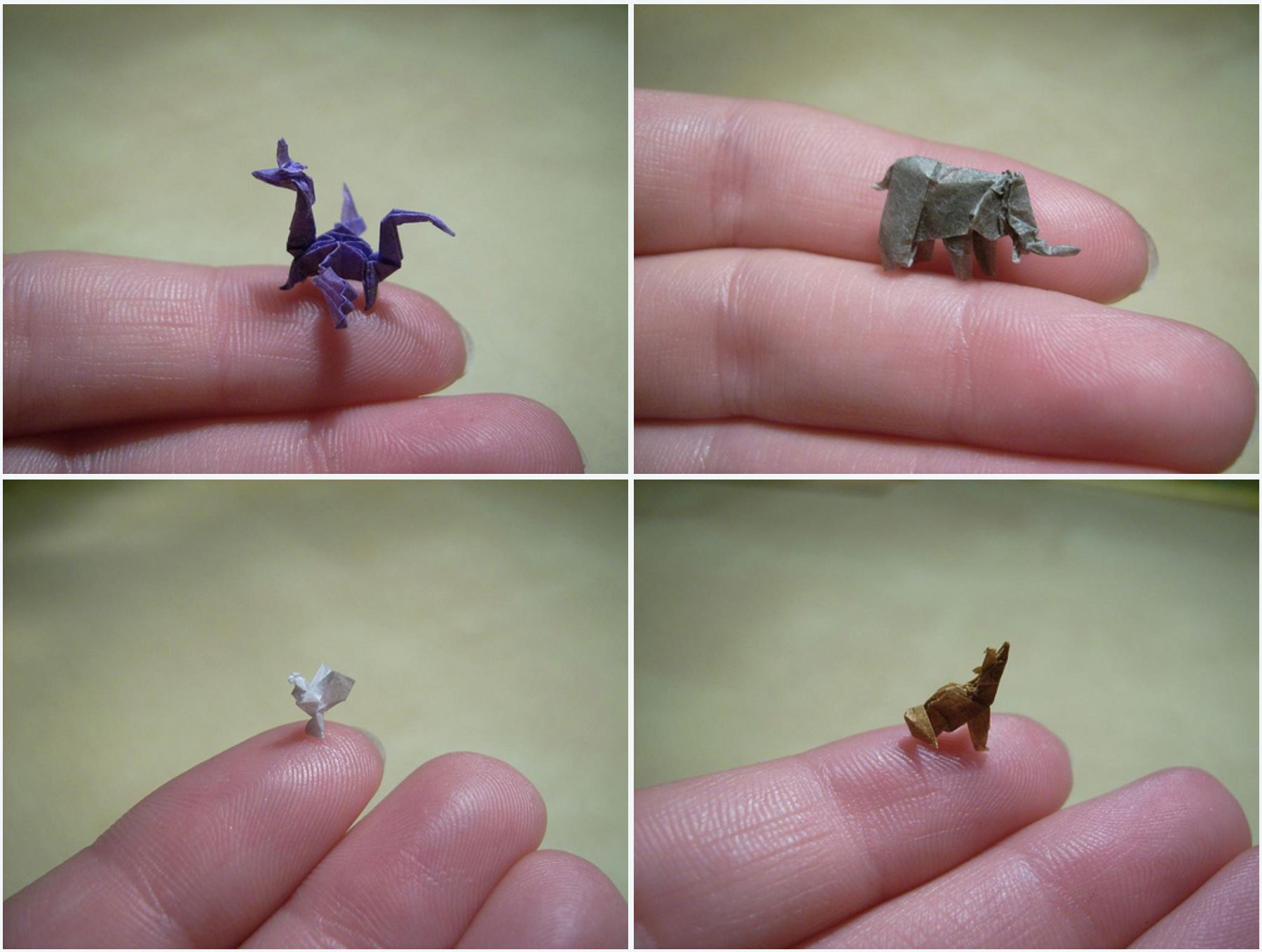 guna pencungkil gigi lipat kertas, origami ni paling kecil di dunia!