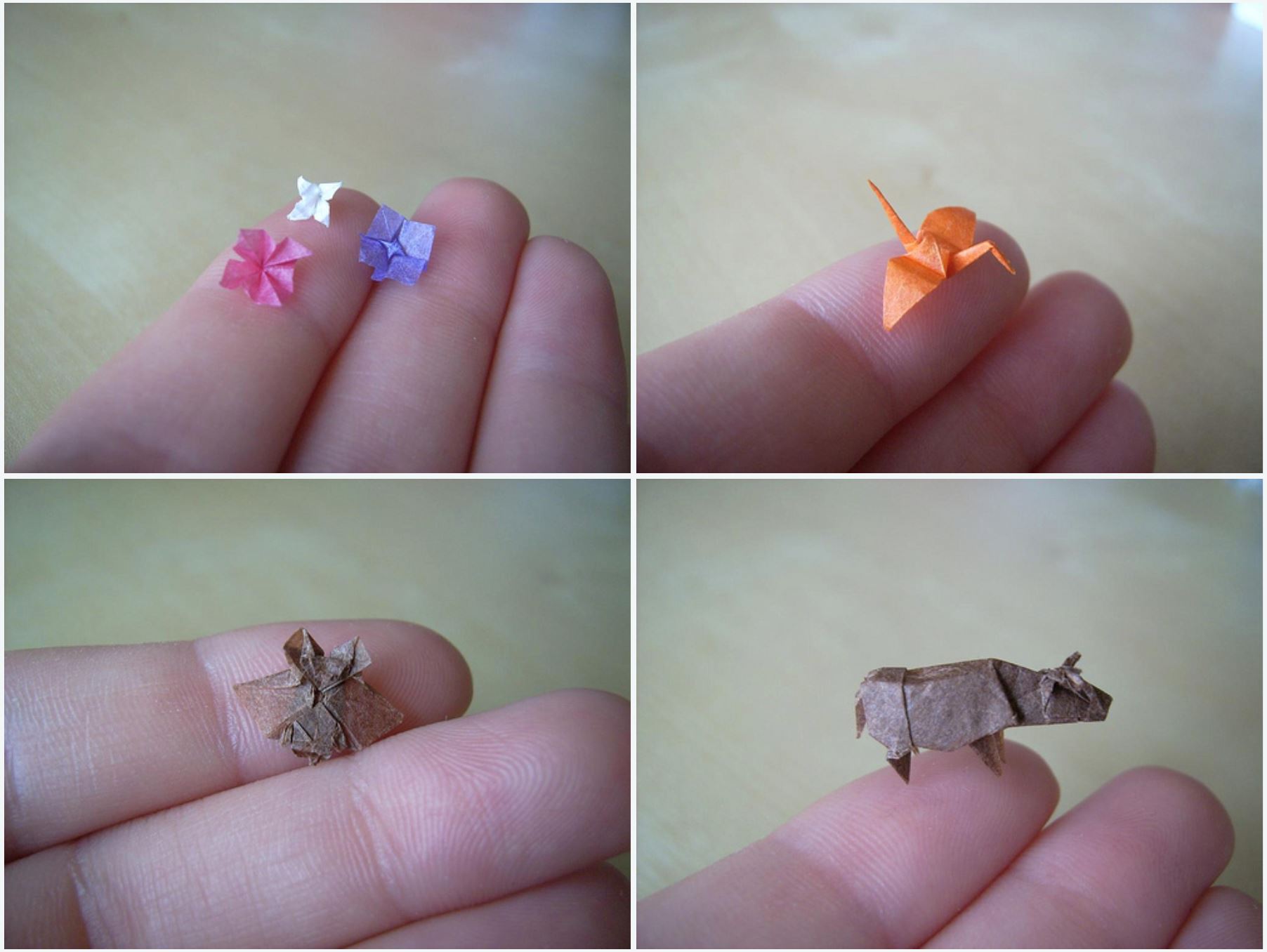 guna pencungkil gigi lipat kertas, origami ni paling kecil di dunia!