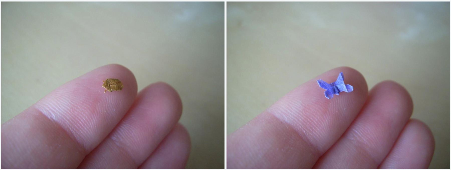 guna pencungkil gigi lipat kertas, origami ni paling kecil di dunia!