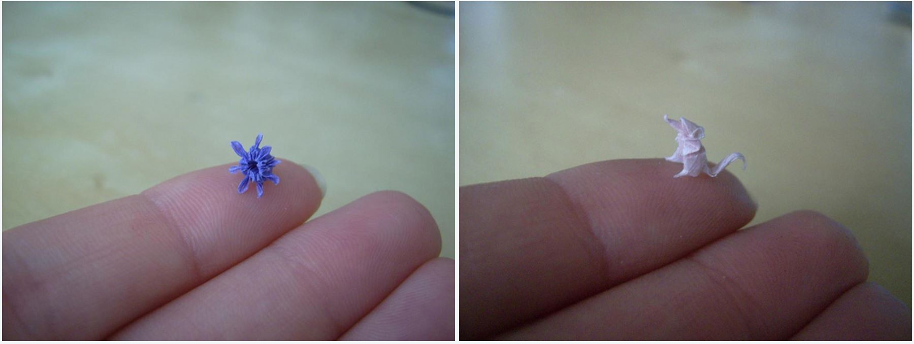 guna pencungkil gigi lipat kertas, origami ni paling kecil di dunia!