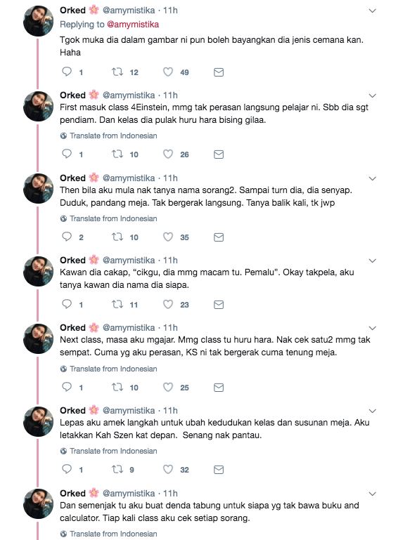 digelar pelajar takda kepala, asyik tenung meja. tapi apa cikgu ni buat ?