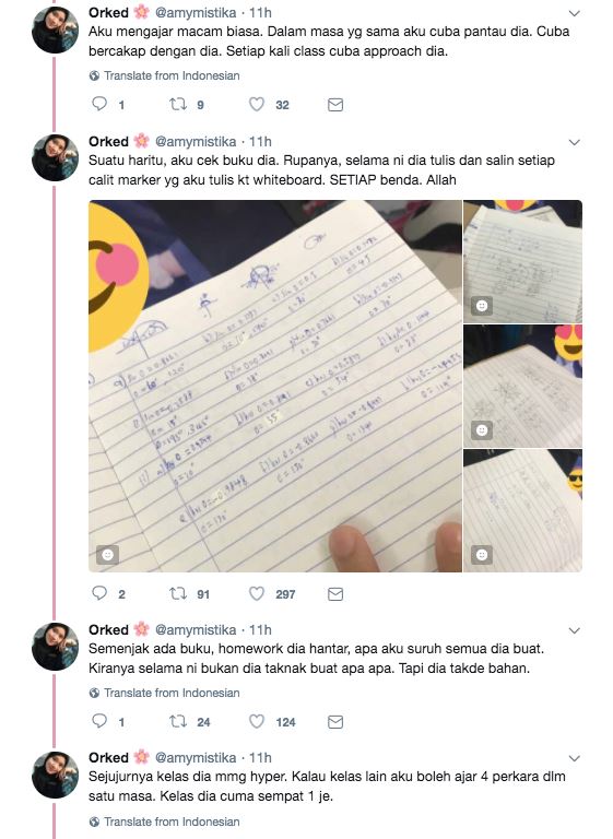 digelar pelajar takda kepala, asyik tenung meja. tapi apa cikgu ni buat ?