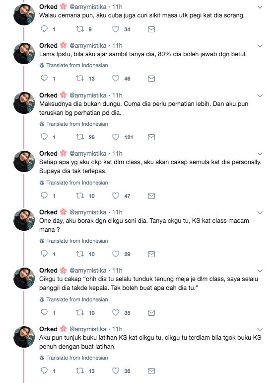 digelar pelajar takda kepala, asyik tenung meja. tapi apa cikgu ni buat ?