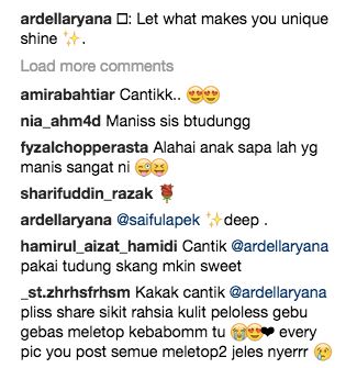 berhijab sepenuhnya, peminat puji ardell aryana semakin cantik 