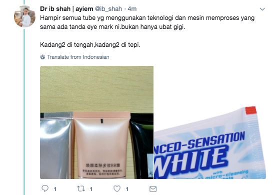 tahu tak apa maksud simbol petak pada ubat gigi ni ? 