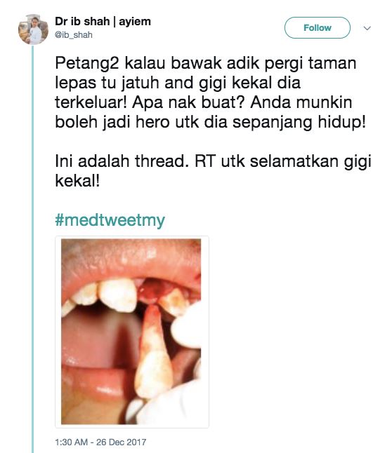 alamak ! gigi kekal patah, apa nak buat ? 
