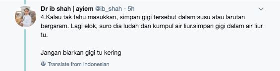 alamak ! gigi kekal patah, apa nak buat ? 