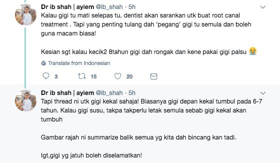 alamak ! gigi kekal patah, apa nak buat ? 