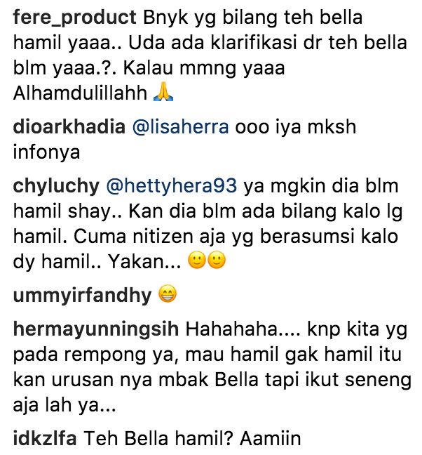 kapsyen “last jedi with my first child”, laudy cynthia bella hamil?