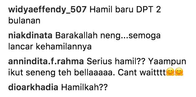 kapsyen “last jedi with my first child”, laudy cynthia bella hamil?