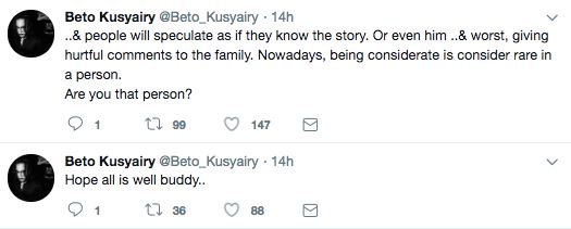 fasha sandha, beto kusyairy dan ramai rakan artis berikan semangat pada farid kamil dan keluarga