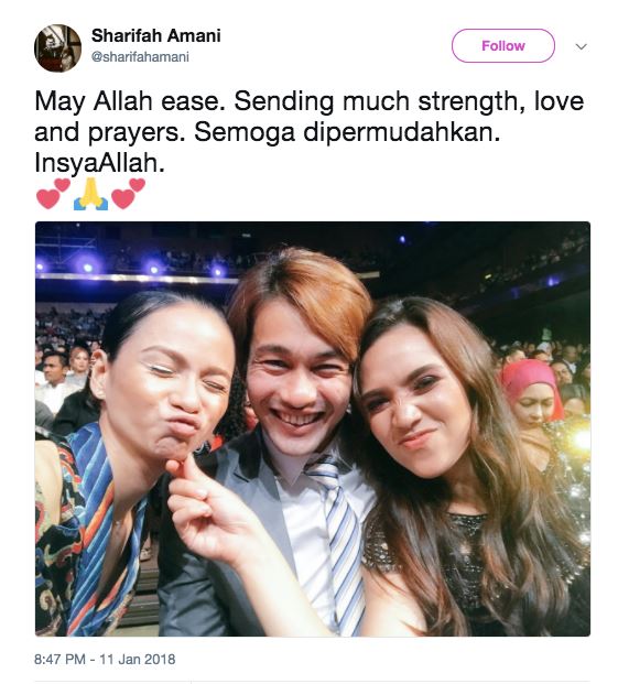 fasha sandha, beto kusyairy dan ramai rakan artis berikan semangat pada farid kamil dan keluarga